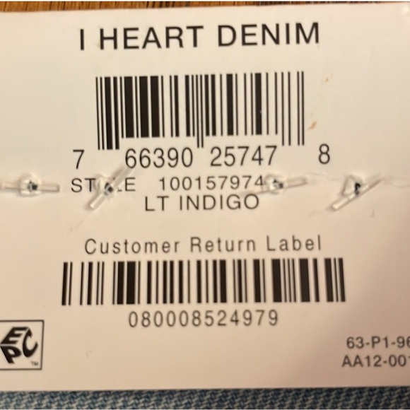 Womens INC jeans size 8/29 bling pearl blue jeans 8 / 29 straight midrise jeans - Picture 3 of 12